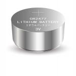 Li-MnO2 Coin Battery CR2477,3V 1000mAh,Temperature -20℃ ~ +70℃