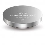 Li-MnO2 Coin Battery CR3032,3V 500mAh,Temperature -20℃ ~ +70℃
