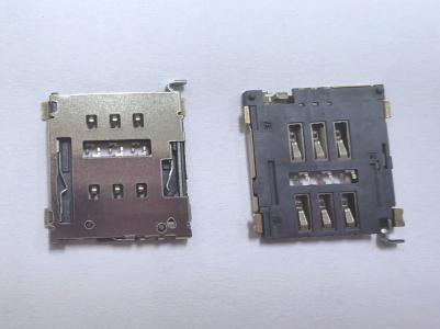 Nano SIM Card Connector,Tray type,6Pin,H1.55mm,with CD Pin