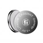 Li-MnO2 Coin Battery CR2025HT,3V 140mAh,Temperature -40℃ ~ +125℃
