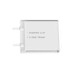 Lithium manganese pouch battery,Size 2.7*45.0*43.0mm,3V 750mAh,Temperature -20℃ ~ +70℃
