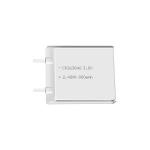 Lithium manganese pouch battery,Size 2.6*38.0*40.0mm,3V 800mAh,Temperature -20℃ ~ +70℃