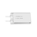 Lithium manganese pouch battery,Size 4.0*31.0*55.0mm,3V 1500mAh,Temperature -20℃ ~ +70℃