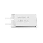 Lithium manganese pouch battery,Size 5.2*20.0*33.0mm,3V 600mAh,Temperature -20℃ ~ +70℃