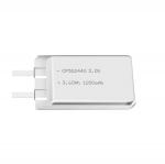 Lithium manganese pouch battery,Size 5.0*25.0*43.0mm,3V 1200mAh,Temperature -20℃ ~ +70℃