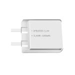 Lithium manganese pouch battery,Size 5.2*34.0*34.0mm,3V 1200mAh,Temperature -20℃ ~ +70℃