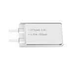 Lithium manganese pouch battery,Size 7.3*25.0*43.0mm,3V 1500mAh,Temperature -20℃ ~ +70℃