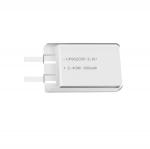 Lithium manganese pouch battery,Size 8.0*20.0*30.0mm,3V 800mAh,Temperature -20℃ ~ +70℃