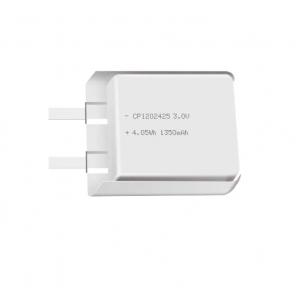 Lithium manganese pouch battery,Size 12.0*25.0*26.0mm,3V 1350mAh,Temperature -20℃ ~ +70℃