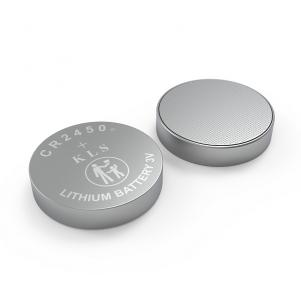 Li-MnO2 Coin Battery CR2450,3V 600mAh,Temperature -20℃ ~ +70℃