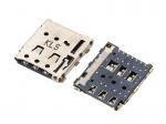 Nano SIM Card Connector,PUSH PUSH,6Pin,H1.24mm,with post