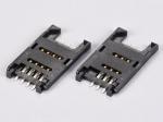 6P & 8P SIM Card Connector Hinged type,H2.5mm