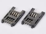 6P & 8P SIM Card Connector Hinged type,H2.8mm
