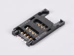 6P＋2P With Switch　SIM Card Connector,Hinged type,H2.5mm