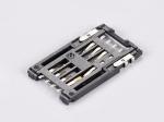 6P＋2P With Switch　SIM Card Connector,Hinged type,H2.5mm