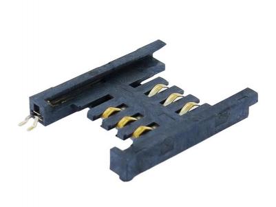 6P SIM Card Connector,PUSH PULL,H2.6mm,with CD Pin