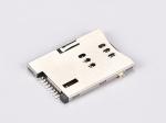 SIM Card Connector;PUSH PUSH,6P+2P,H1.80mm,With post or Without post.