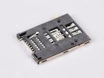 SIM Card Connector;PUSH PUSH,6P+2P,H1.80mm,With post or Without post.