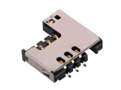 SIM Card Connector;PUSH PULL,6P+2P,H3.0mm